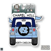Chapel Hill Cartoon Jeep Rugged Sticker